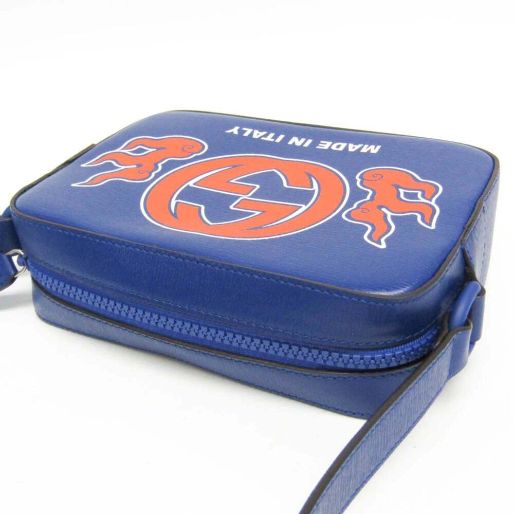 GUCCI Blue Leather Shoulder Bag - Picture 9 of 14